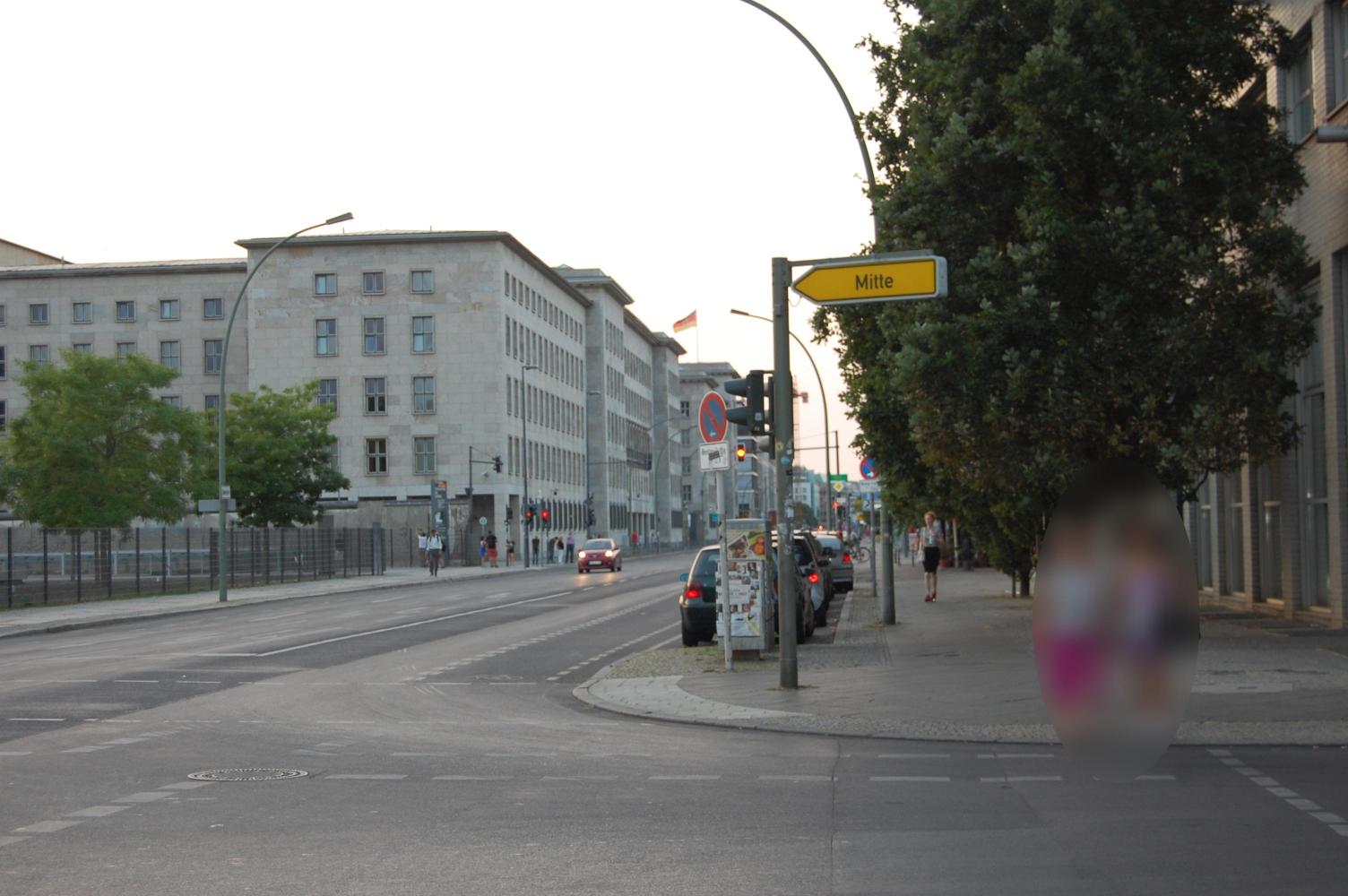 Corner Wilhelmstraße - Kochstraße towards Niederkirchnerstraße/Zimmerstraße