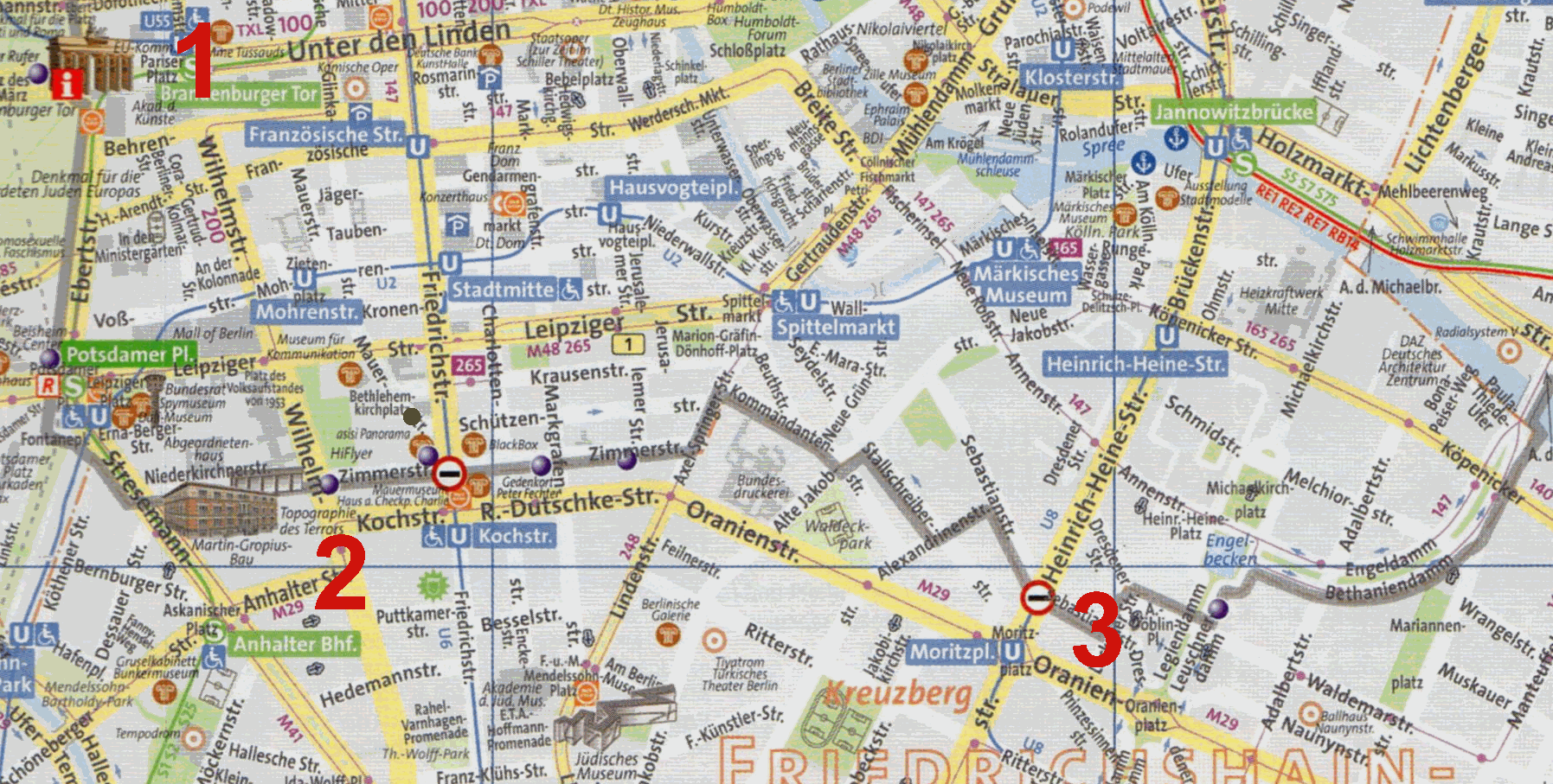 Printable plan of Berlin